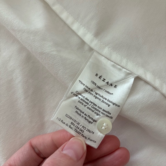Sezane Max shirt NWT embroidered Maman size US 6 - Picture 5 of 5